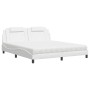 Letto con Materasso Bianco 180x200 cm in Similpelle