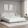 Letto con Materasso Bianco 180x200 cm in Similpelle