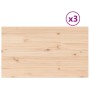 Piani Tavolo 3 pz 80x47x1,7 cm Rettangolare Legno Massello Pino