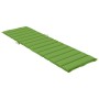 Lettino Prendisole con Cuscino Verde Mélange 200x70x4cm Tessuto