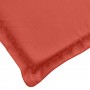 Lettino Prendisole con Cuscino Rosso Mélange 200x50x4cm Tessuto