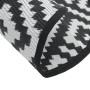 Tappeto da Esterno Bianco e Nero Ø160 cm in PP