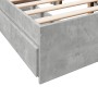 Giroletto Cassetti Grigio Cemento 120x190 cm Legno Multistrato