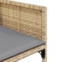 Set Pranzo da Giardino 7 pz con Cuscini Beige Misto Polyrattan