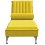 Chaise Longue Massaggi con Cuscino a Rullo Giallo in Velluto