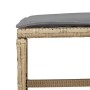 Set Pranzo da Giardino 17 pz con Cuscini Beige Misto Polyrattan