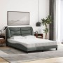 Letto con Materasso Grigio Scuro 120x200 cm Tessuto