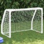 Porte Calcio Bambini 2pz con Pallone Bianco 64x35x48 cm Metallo