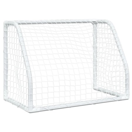 Porte Calcio Bambini 2pz con Pallone Bianco 64x35x48 cm Metallo