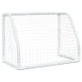 Porte Calcio Bambini 2pz con Pallone Bianco 64x35x48 cm Metallo