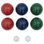 Set Bocce 8 pz con Custodia Trasporto in Legno Massello di Pino