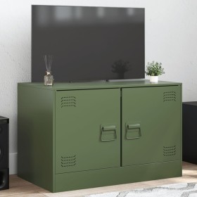 Mobile TV Verde Oliva 67x39x44 cm in Acciaio