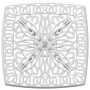 Tavolo da Giardino Bianco 53x53x53 cm in Alluminio Pressofuso
