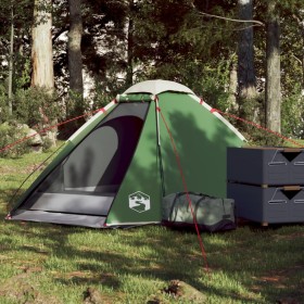 Tenda da Campeggio a Cupola per 2 Persone Verde Impermeabile