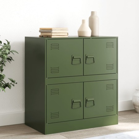 Credenza Verde Oliva 67x39x73 cm in Acciaio