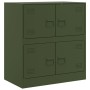 Credenza Verde Oliva 67x39x73 cm in Acciaio