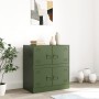 Credenza Verde Oliva 67x39x73 cm in Acciaio