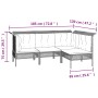 Set Divani da Giardino 7 pz con Cuscini in Polyrattan Grigio