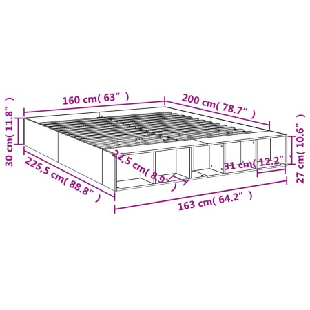 Giroletto Grigio Cemento 160x200 cm in Legno Multistrato