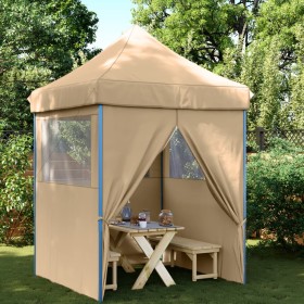 Tendone per Feste Pieghevole Pop-Up con 4 Pareti Beige