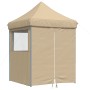 Tendone per Feste Pieghevole Pop-Up con 4 Pareti Beige