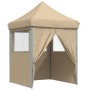 Tendone per Feste Pieghevole Pop-Up con 4 Pareti Beige