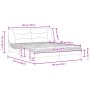 Letto con Materasso Blu 180x200 cm in Tessuto