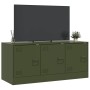 Mobile TV Verde Oliva 99x39x44 cm in Acciaio