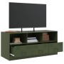 Mobile TV Verde Oliva 99x39x44 cm in Acciaio