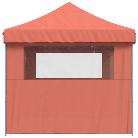 Tendone per Feste Pieghevole Pop-Up con 3 Pareti Terracotta