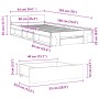 Giroletto Cassetto Rovere Marrone 90x190 cm Legno Multistrato