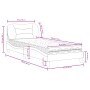 Letto con Materasso Grigio 90x190 cm in Similpelle