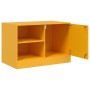 Mobili TV 2 pz Giallo Senape 67x39x44 cm in Acciaio