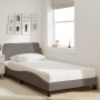 Letto con Materasso Tortora 100x200 cm in Tessuto