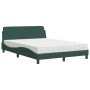 Letto con Materasso Verde Scuro 120x200 cm in Velluto