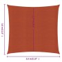 Vela Parasole 160 g/m² Quadrata Terracotta 3,6x3,6 m in HDPE