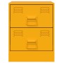 Comodini 2 pz Giallo 34,5x39x44 cm in Acciaio