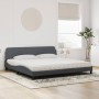 Letto con Materasso Grigio Scuro 200x200 cm Velluto