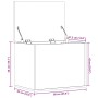 Contenitore Rovere Fumo 60x42x46 cm Legno Multistrato