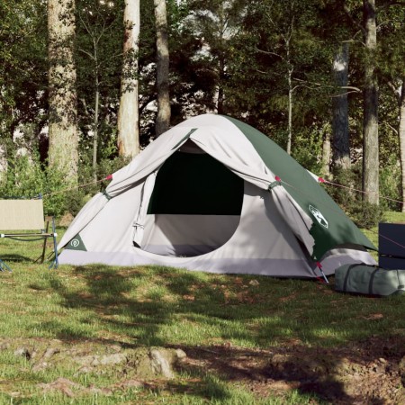 Tenda da Campeggio a Cupola per 2 Persone Verde Impermeabile