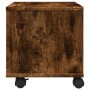 Supporto per Stampante con Ruote Rovere Fumo 41x32x34,5 cm