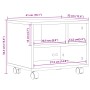Supporto per Stampante con Ruote Rovere Fumo 41x32x34,5 cm