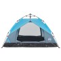 Tenda a Cupola da Campeggio 2 Persone Blu a Rilascio Rapido