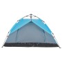Tenda a Cupola da Campeggio 2 Persone Blu a Rilascio Rapido