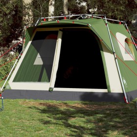 Tenda Familiare Cabina 7 Persone Verde a Rilascio Rapido