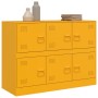 Credenza Giallo Senape 99x39x73 cm in Acciaio