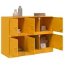 Credenza Giallo Senape 99x39x73 cm in Acciaio