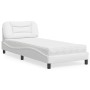 Letto con Materasso Bianco 90x190 cm in Similpelle