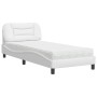 Letto con Materasso Bianco 90x190 cm in Similpelle