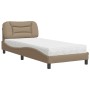 Letto con Materasso Cappuccino 80x200 cm Similpelle